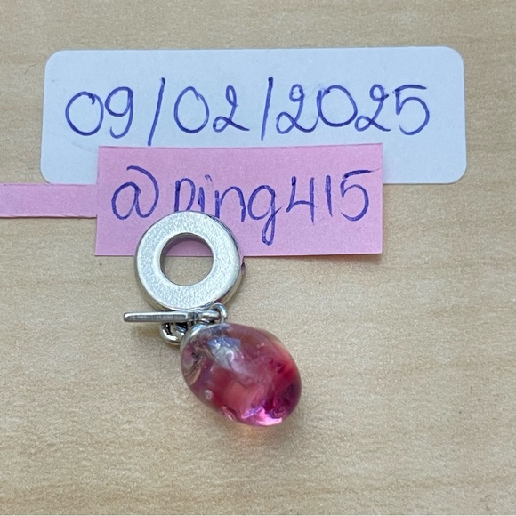 Pandora Potion heart pink Murano dangle - Picture 13 of 16